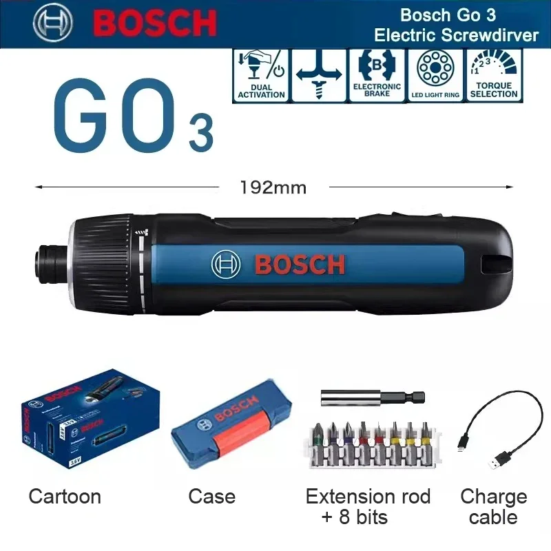 Power Tools Professional - Bosch GO 3 Electric Screwdriver Set