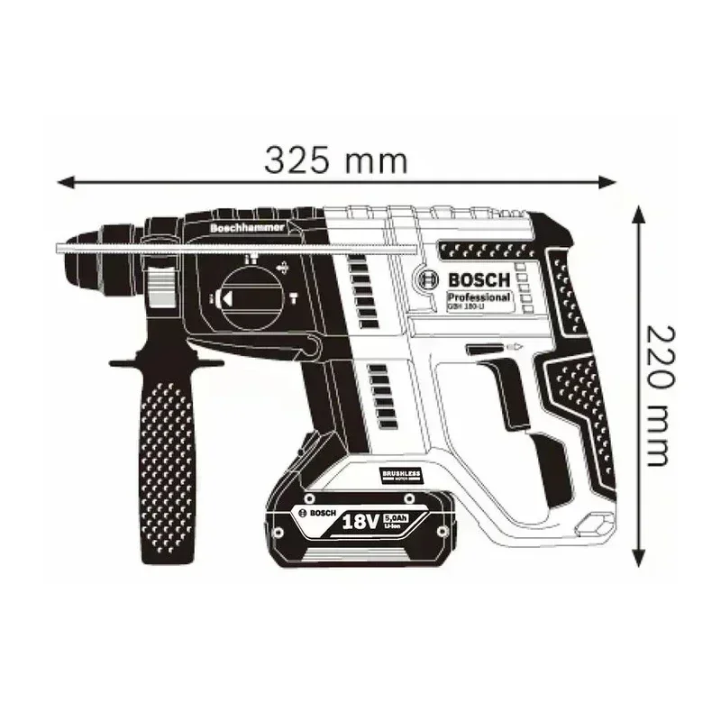 BOSCH GBH 180-LI Brushless Cor - Power Tools Professional recension och pris